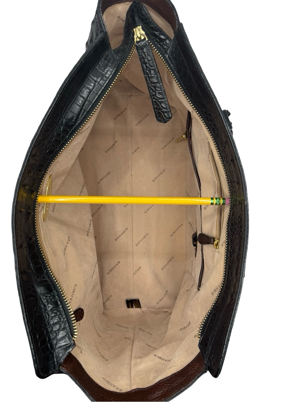 Brahmin Anna satchel w/ Calf hair design - Picture 9 of 12